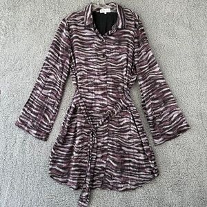 Bella Dahl Dress Women's Large Zebra Kendall Mini… - image 1